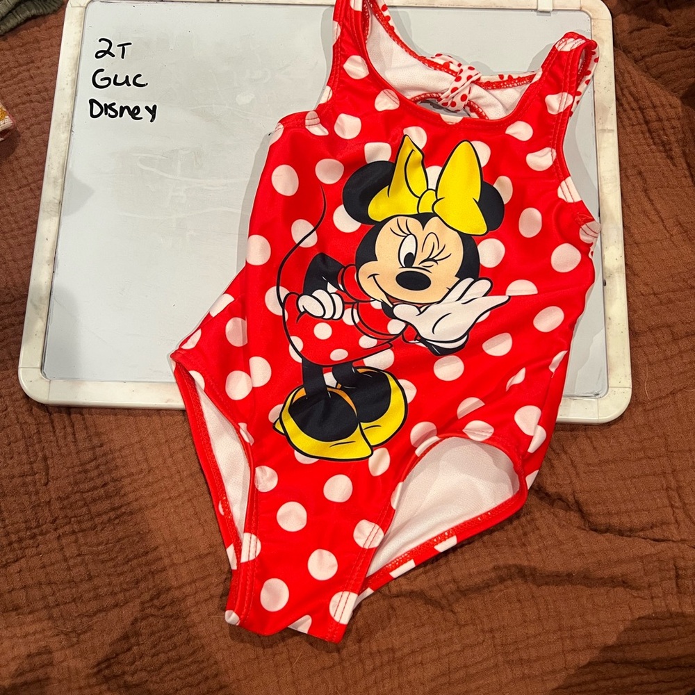 Disney Minnie Mouse Red and White Swimsuit